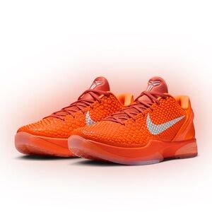 Kobe 6 total orange with Silver Swoosh